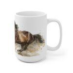Pferd Aquarell Tasse - Laufendes Pferd in warmer Aquarelloptik