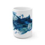 Thunfisch Aquarell Tasse – Elegantes Meeresdesign für Genießer || Stilvolle Thunfisch Tasse im Aquarell-Look – Perfektes Geschenk für Meeresliebhaber - 15oz