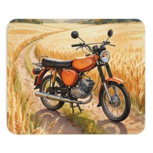 Simson S51 Mauspad – DDR Kult-Moped als Aquarellmotiv im Sommerfeld