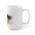 Braunes Pferd Aquarell Tasse - Galoppierendes Pferd in Aquarellkunst