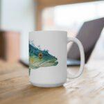 Zander Aquarell Tasse – Elegantes Design für Fischliebhaber || Kunstvolle Zander Tasse – Hochwertige Keramiktasse für entspannte Momente