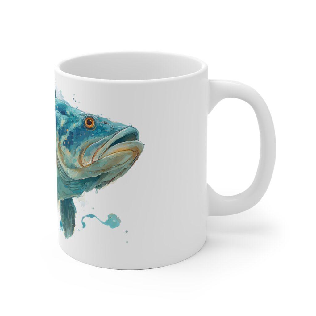 Dorsch Aquarell Tasse &ndash; Stilvolles Geschenk f&uuml;r Meeresfans