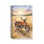 Simson S51 Ringbuch Notizbuch – DDR Kult-Moped im Aquarellstil bei Sonnenuntergang