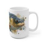 Karpfen Aquarell Tasse – Stilvolles Design für Fischliebhaber || Moderne Karpfen Tasse – Künstlerische Aquarellillustration für jeden Tag