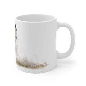 Pferd Aquarell Tasse - Ruhiges stehendes Pferd in Aquarellkunst