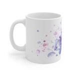 Huhn Aquarell Tasse - Weißes Huhn Portrait in Aquarellkunst