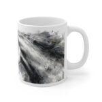 Weißes Pferd Portrait Aquarell Tasse - Elegantes Pferdeportrait