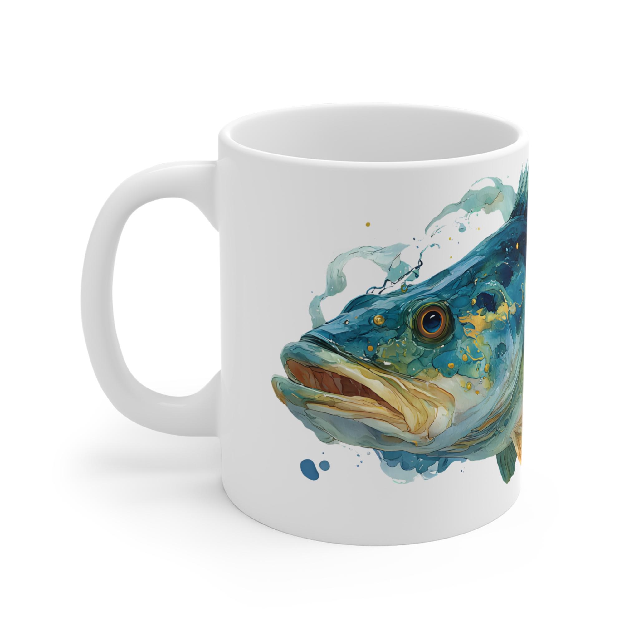 Dorsch Aquarell Tasse – Maritimes Design für Kaffeeliebhaber Dorsch Aquarell Tasse – Maritimes Design für Kaffeeliebhaber