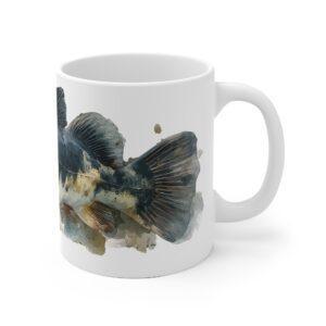 Wels Aquarell Tasse – Kunstvolles Geschenk für Angler || Mystische Wels Tasse – Ideal für Naturfreunde und Aquarell-Liebhaber