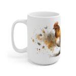 Huhn Aquarell Tasse - Goldenes Bauernhof Huhn in ausdrucksstarker Aquarellkunst