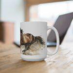 Pferd Aquarell Tasse - Laufendes Pferd in warmer Aquarelloptik