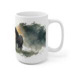 Pferd Aquarell Tasse - Mystisches Pferd im Nebel in Aquarellkunst