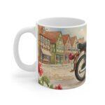 Simson S51 Tasse – DDR Kult-Moped als Aquarellmotiv in historischer Altstadt