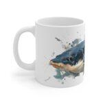 Wels Aquarell Tasse – Kunstvolles Design für Naturfreunde || Stilvolle Wels Tasse – Ideal für Angler und Kaffeeliebhaber