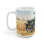 Simson S51 Tasse – DDR Kult-Moped als Aquarellmotiv im Sommerfeld