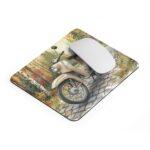 Simson Schwalbe Mauspad – DDR Kult-Roller als Aquarellmotiv im Herbstwald