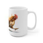 Huhn Aquarell Tasse - Dynamisches Bauernhof Huhn in ausdrucksstarker Aquarellkunst