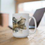 Karpfen Aquarell Tasse – Kunst für entspannte Momente || Stilvolle Karpfen Tasse im Aquarelldesign – Perfektes Geschenk für Naturfreunde