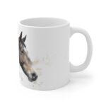 Pferd Portrait Aquarell Tasse - Ruhiges Pferdeprofil in Aquarellkunst
