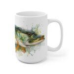 Hecht Aquarell Tasse – Kunst für Angler und Kaffeeliebhaber
