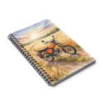 Simson S51 Ringbuch Notizbuch – DDR Kult-Moped im Aquarellstil bei Sonnenuntergang