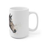 Pferd Portrait Aquarell Tasse - Ruhiges Pferdeprofil in Aquarellkunst