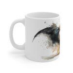 Hahn Aquarell Tasse - Majestätischer Hahn in kraftvoller Aquarellkunst