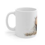 Pferd Aquarell Tasse - Ruhiges stehendes Pferd in Aquarellkunst