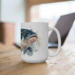 Künstlerische Catfish Aquarell Tasse für Naturfreunde || Mystische Wels Tasse im Aquarell-Design – Ideal als Geschenk