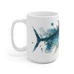 Thunfisch Aquarell Tasse – Kunstvolle Meeresfreude für Genießer || Dynamische Thunfisch Tasse – Stilvolles Design für Küstenliebhaber