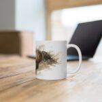 Pferd Aquarell Tasse - Galoppierendes Pferd in dynamischer Aquarellkunst