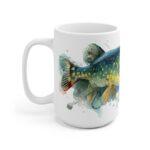 Hecht Aquarell Tasse – Kunstvolle Eleganz für Fischliebhaber || Moderne Hecht Tasse – Stilvoller Genuss für Kaffee und Tee