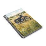 Simson S51 Ringbuch Notizbuch – DDR Kult-Moped im Aquarellstil auf der Wiese