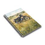 Simson S51 Ringbuch Notizbuch – DDR Kult-Moped im Aquarellstil auf der Wiese