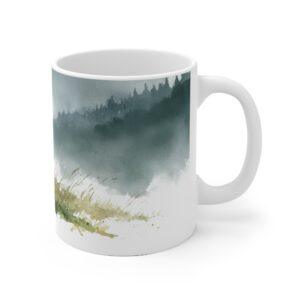 Pferd Aquarell Tasse - Pferd in weiter Landschaft im Aquarell Stil