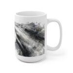 Weißes Pferd Portrait Aquarell Tasse - Elegantes Pferdeportrait