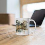 Karpfen Aquarell Tasse – Kunst für entspannte Momente || Stilvolle Karpfen Tasse im Aquarelldesign – Perfektes Geschenk für Naturfreunde