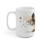 Huhn Aquarell Tasse - Dynamisches Bauernhof Huhn in ausdrucksstarker Aquarellkunst