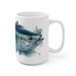 Thunfisch Aquarell Tasse – Kunstvolle Meeresfreude für Genießer || Dynamische Thunfisch Tasse – Stilvolles Design für Küstenliebhaber