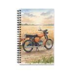 Simson S51 Ringbuch Notizbuch – DDR Kult-Moped als Aquarellmotiv