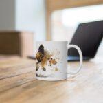 Huhn Aquarell Tasse - Goldenes Bauernhof Huhn in ausdrucksstarker Aquarellkunst