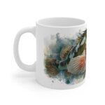Dorsch Aquarell Tasse: Maritimer Genuss für Anglerfreunde || Elegante Dorsch Tasse: Hochwertige Keramikkunst für Meeresliebhaber