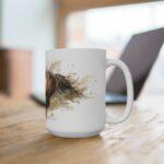 Pferd Aquarell Tasse - Galoppierendes Pferd in dynamischer Aquarellkunst