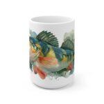 Zander Aquarell Tasse – Kunstvoller Genuss für Angler - 15oz