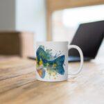 Barsch Aquarell Tasse – Kunstvoller Kaffeegenuss für Angler || Sportliche Barsch Tasse – Ideal für Tee und Geschenkideen für Fischliebhaber