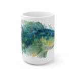 Zander Aquarell Tasse – Elegantes Design für Fischliebhaber || Kunstvolle Zander Tasse – Hochwertige Keramiktasse für entspannte Momente - 15oz
