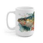 Zander Aquarell Tasse – Kunstvoller Genuss für Angler
