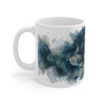 Künstlerische Catfish Aquarell Tasse für Naturfreunde || Mystische Wels Tasse im Aquarell-Design – Ideal als Geschenk