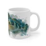 Dorsch Aquarell Tasse – Maritime Eleganz für jeden Tag || Sanfte Aquarell Tasse mit Dorsch-Motiv – Ideal für Teeliebhaber