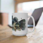 Wels Aquarell Tasse – Kunstvolles Geschenk für Angler || Mystische Wels Tasse – Ideal für Naturfreunde und Aquarell-Liebhaber